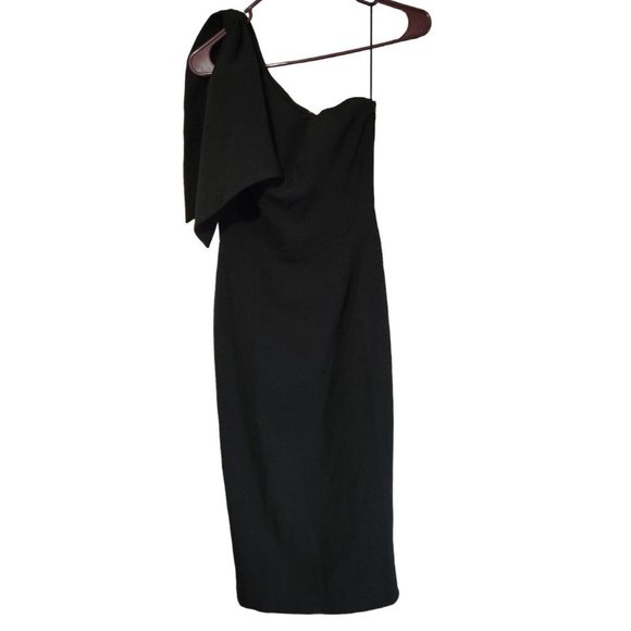 NWT The Population One Shoulder Little Black Dress Sz XS - Picture 1 of 9